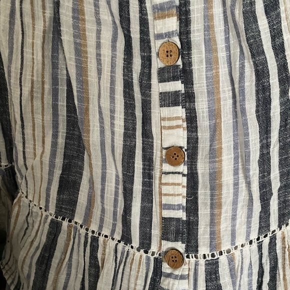 Vintage Blue Island Stripe Halter Top Dress - Picture 2 of 11